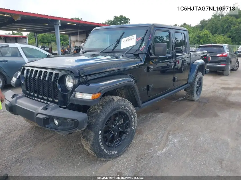 2022 Jeep Gladiator Willys 4X4 VIN: 1C6HJTAG7NL109713 Lot: 45470901