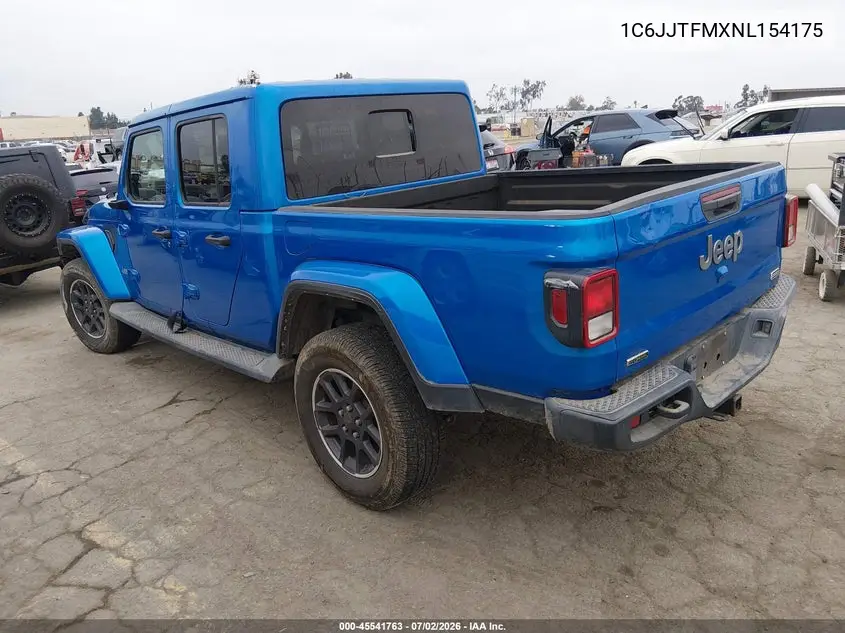 2022 Jeep Gladiator Overland 4X4 VIN: 1C6JJTFMXNL154175 Lot: 45541763