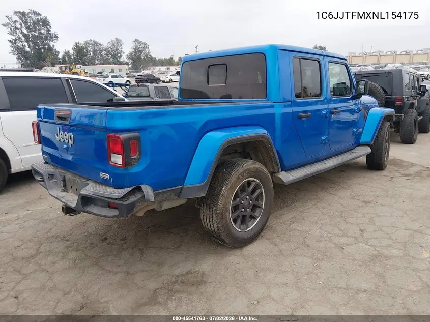 2022 Jeep Gladiator Overland 4X4 VIN: 1C6JJTFMXNL154175 Lot: 45541763