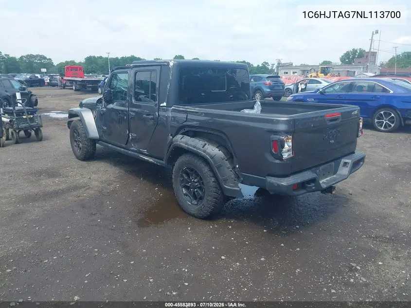 2022 Jeep Gladiator Willys 4X4 VIN: 1C6HJTAG7NL113700 Lot: 45583893
