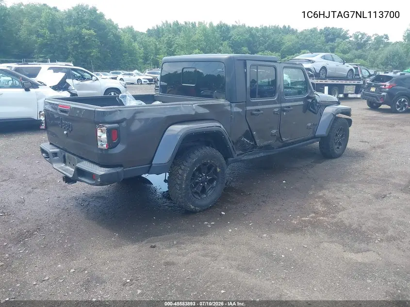 2022 Jeep Gladiator Willys 4X4 VIN: 1C6HJTAG7NL113700 Lot: 45583893