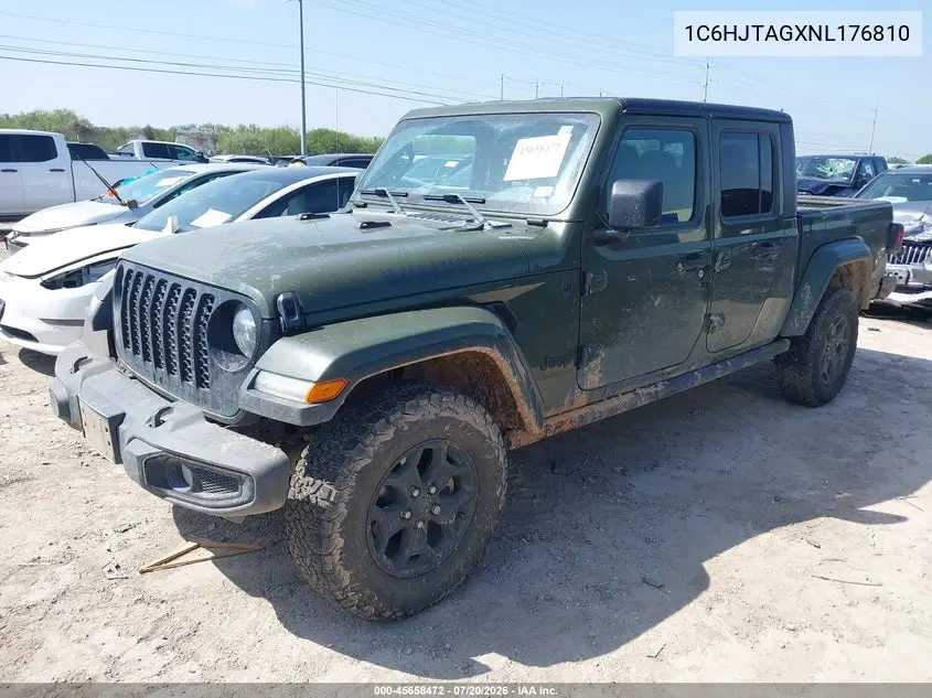 2022 Jeep Gladiator Willys 4X4 VIN: 1C6HJTAGXNL176810 Lot: 45658472