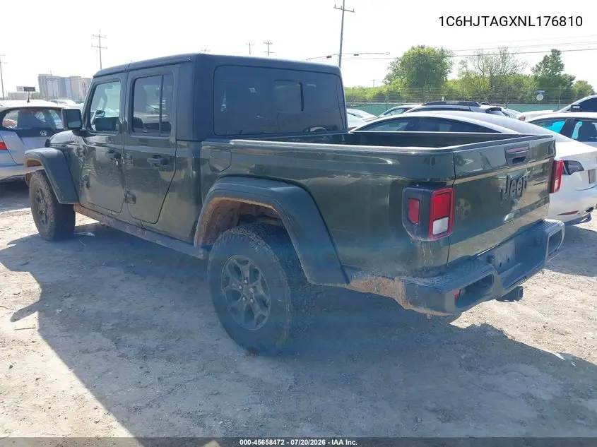 2022 Jeep Gladiator Willys 4X4 VIN: 1C6HJTAGXNL176810 Lot: 45658472