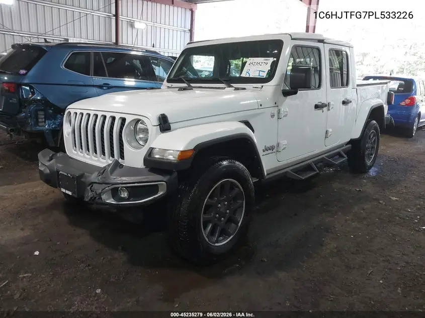 2023 Jeep Gladiator Overland 4X4 VIN: 1C6HJTFG7PL533226 Lot: 45235279