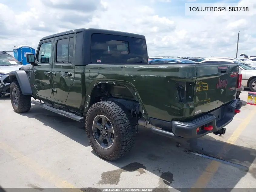 2023 Jeep Gladiator Rubicon 4X4 VIN: 1C6JJTBG5PL583758 Lot: 45294897
