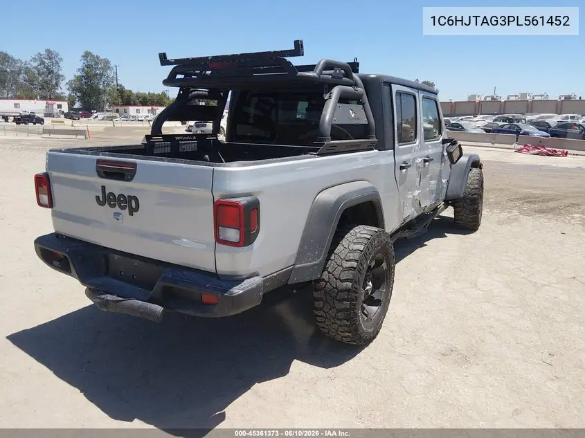 2023 Jeep Gladiator Sport S 4X4 VIN: 1C6HJTAG3PL561452 Lot: 45361373