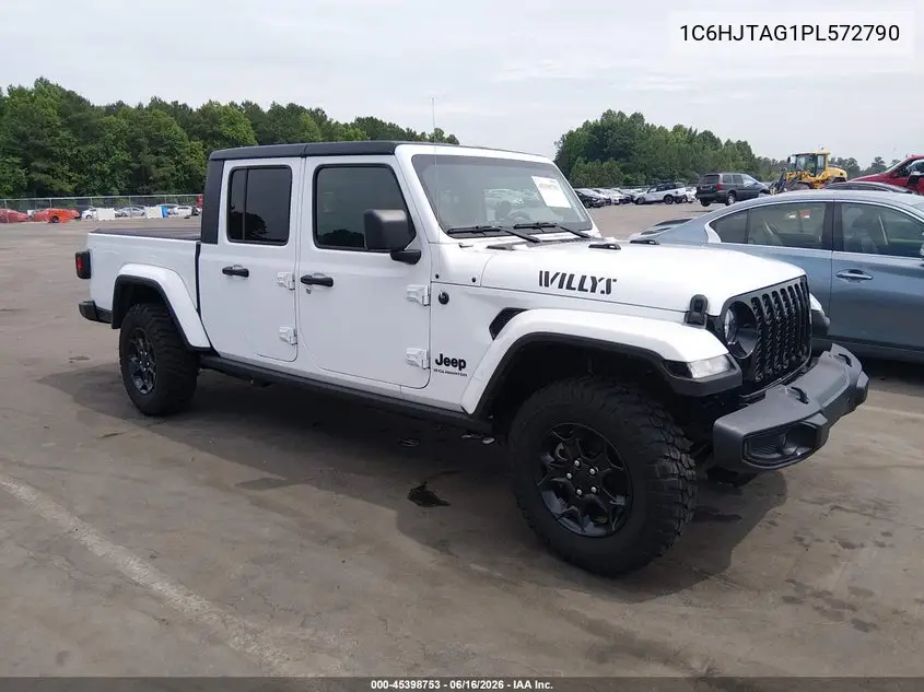 2023 Jeep Gladiator Willys 4X4 VIN: 1C6HJTAG1PL572790 Lot: 45398753