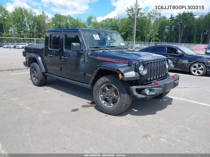 2023 Jeep Gladiator Rubicon 4X4 VIN: 1C6JJTBG0PL503315 Lot: 45452720