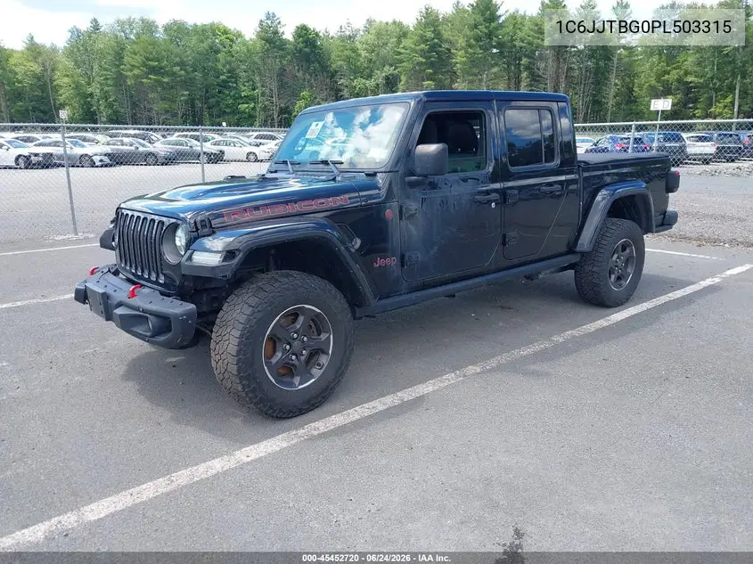 2023 Jeep Gladiator Rubicon 4X4 VIN: 1C6JJTBG0PL503315 Lot: 45452720