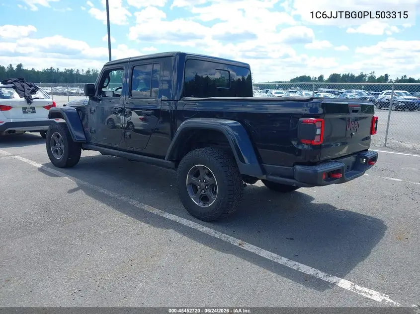 2023 Jeep Gladiator Rubicon 4X4 VIN: 1C6JJTBG0PL503315 Lot: 45452720
