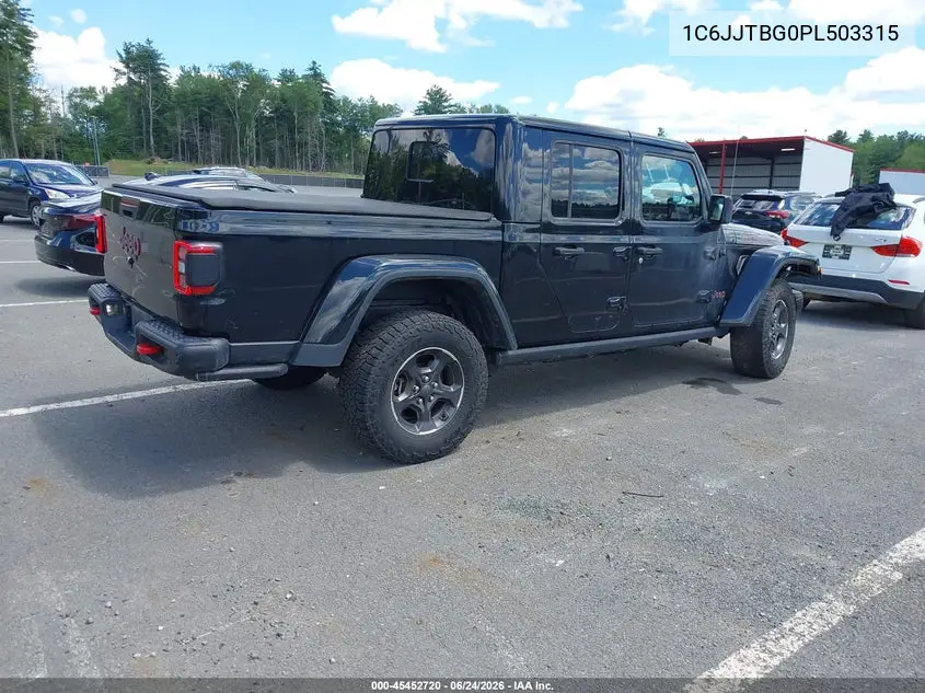 2023 Jeep Gladiator Rubicon 4X4 VIN: 1C6JJTBG0PL503315 Lot: 45452720