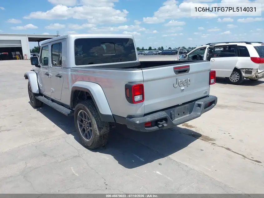 2023 Jeep Gladiator Overland 4X4 VIN: 1C6HJTFG7PL514031 Lot: 45570023