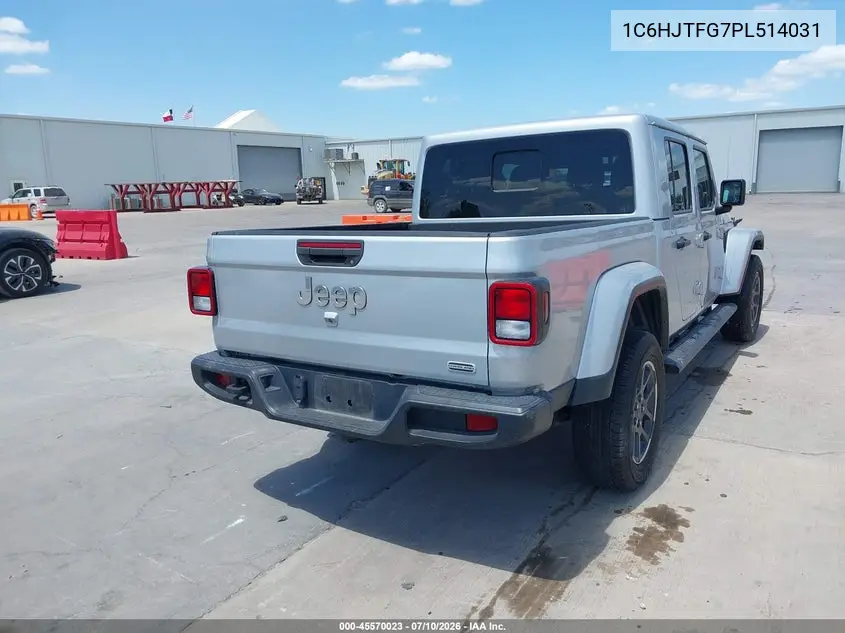 2023 Jeep Gladiator Overland 4X4 VIN: 1C6HJTFG7PL514031 Lot: 45570023