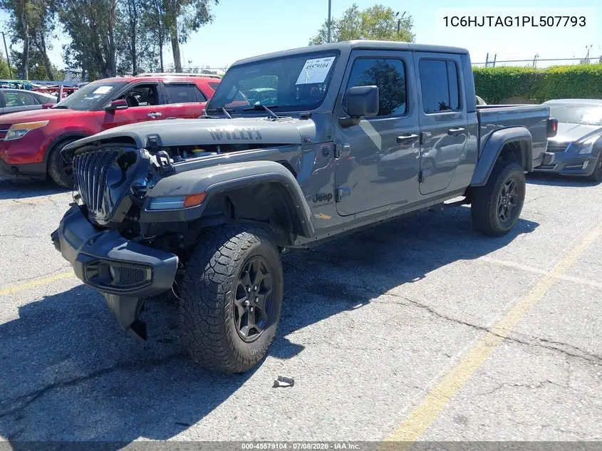 2023 Jeep Gladiator Willys 4X4 VIN: 1C6HJTAG1PL507793 Lot: 45579104