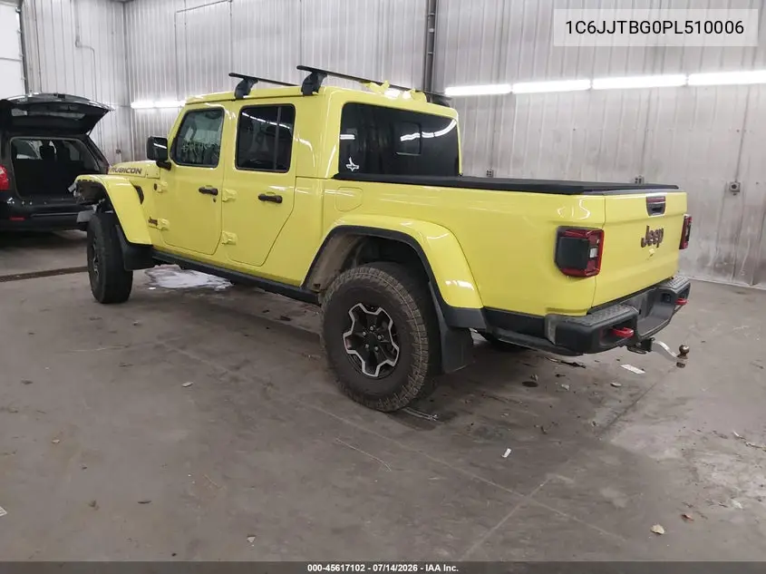 2023 Jeep Gladiator Rubicon 4X4 VIN: 1C6JJTBG0PL510006 Lot: 45617102