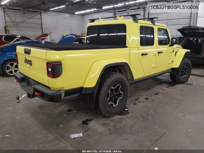 2023 Jeep Gladiator Rubicon 4X4 VIN: 1C6JJTBG0PL510006 Lot: 45617102