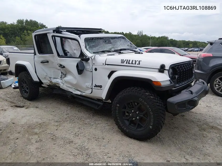 2024 Jeep Gladiator Willys VIN: 1C6HJTAG3RL108869 Lot: 45466130