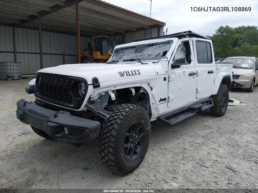 2024 Jeep Gladiator Willys VIN: 1C6HJTAG3RL108869 Lot: 45466130