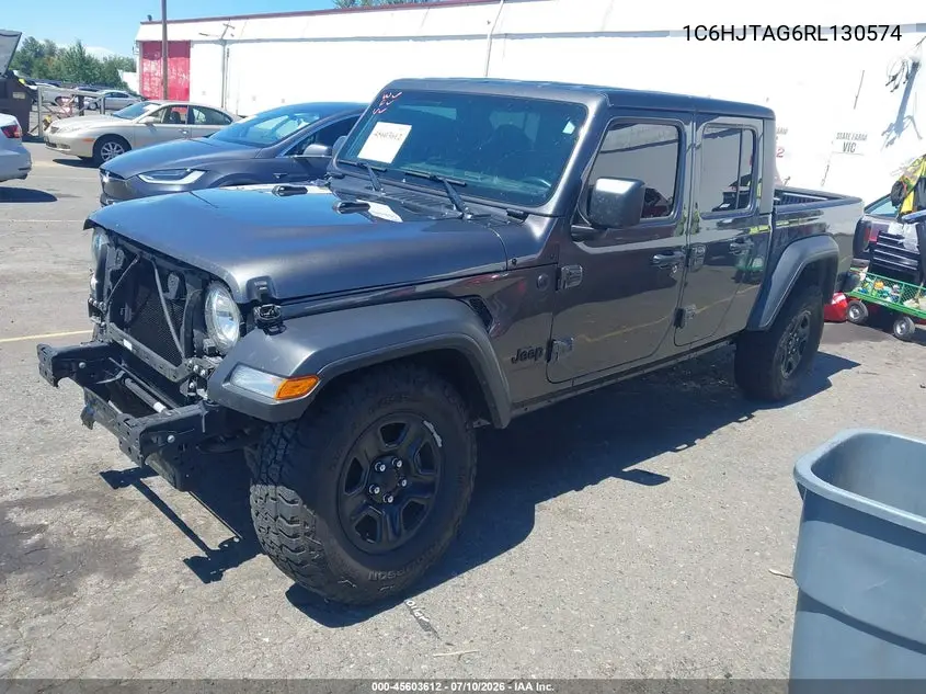 2024 Jeep Gladiator Sport VIN: 1C6HJTAG6RL130574 Lot: 45603612