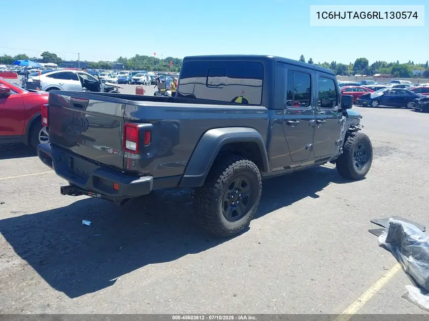 2024 Jeep Gladiator Sport VIN: 1C6HJTAG6RL130574 Lot: 45603612