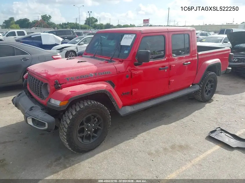 2025 Jeep Gladiator Texas Trail VIN: 1C6PJTAGXSL522250 Lot: 45522216