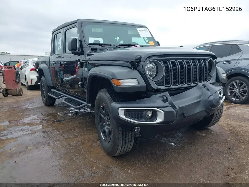 2026 Jeep Gladiator Sport 4X4 VIN: 1C6PJTAG6TL152996 Lot: 45359595