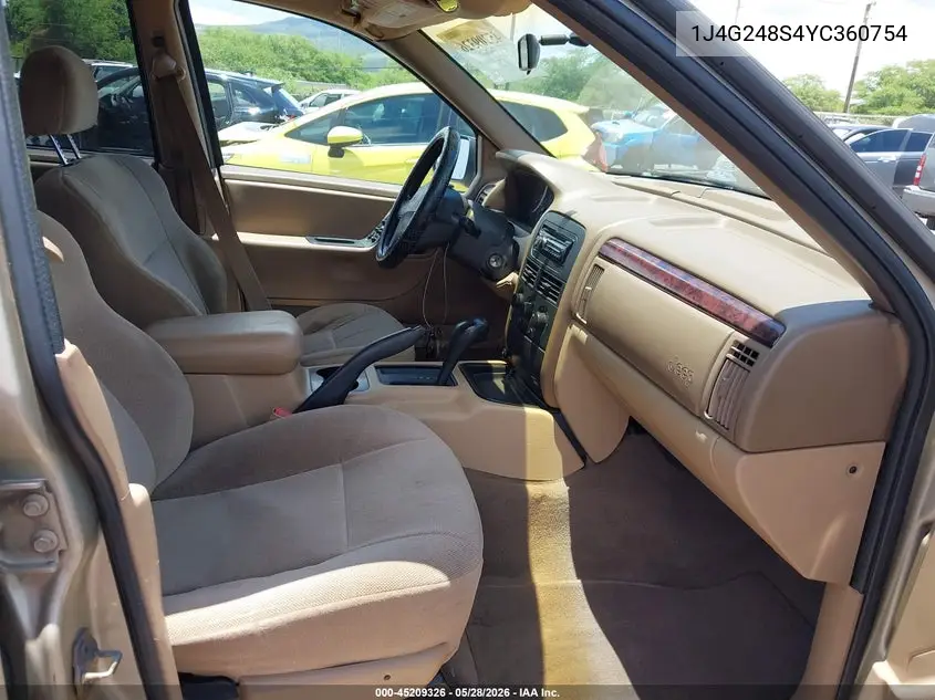 2000 Jeep Grand Cherokee Laredo VIN: 1J4G248S4YC360754 Lot: 45209326