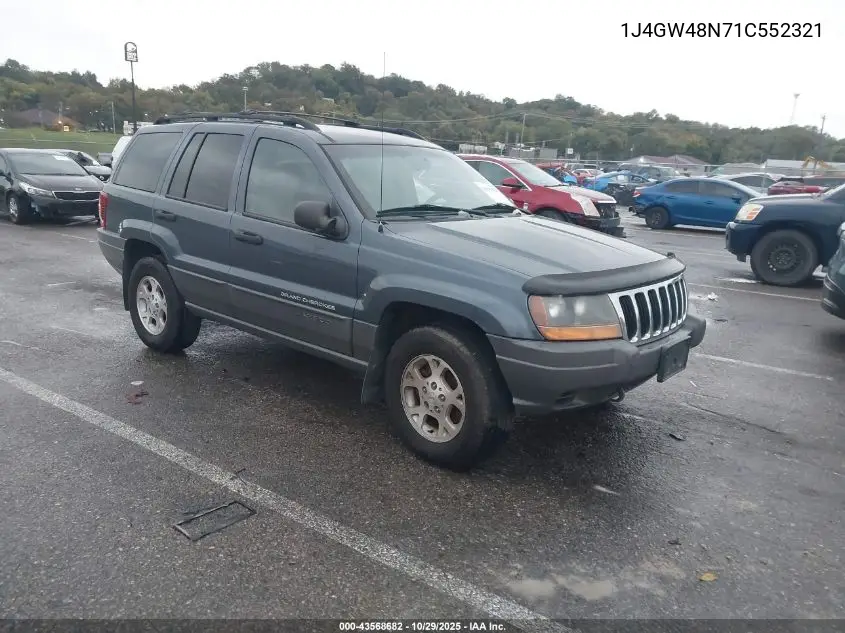 1J4GW48N71C552321 2001 Jeep Grand Cherokee Laredo