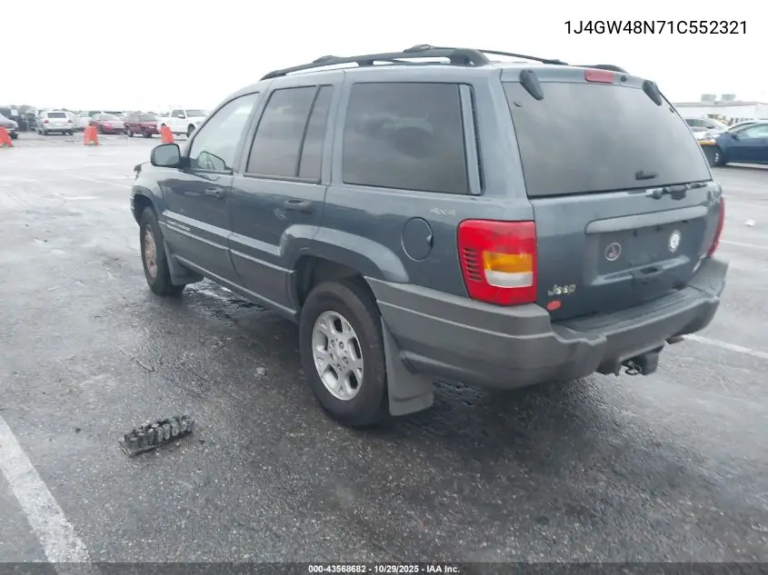 1J4GW48N71C552321 2001 Jeep Grand Cherokee Laredo