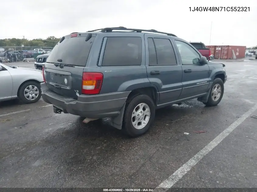 1J4GW48N71C552321 2001 Jeep Grand Cherokee Laredo