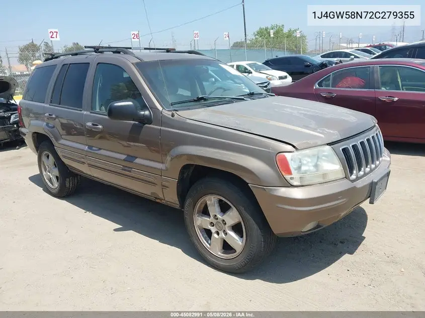 2002 Jeep Grand Cherokee Limited VIN: 1J4GW58N72C279355 Lot: 45082991