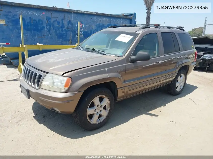 2002 Jeep Grand Cherokee Limited VIN: 1J4GW58N72C279355 Lot: 45082991