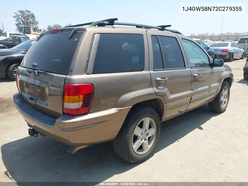 2002 Jeep Grand Cherokee Limited VIN: 1J4GW58N72C279355 Lot: 45082991