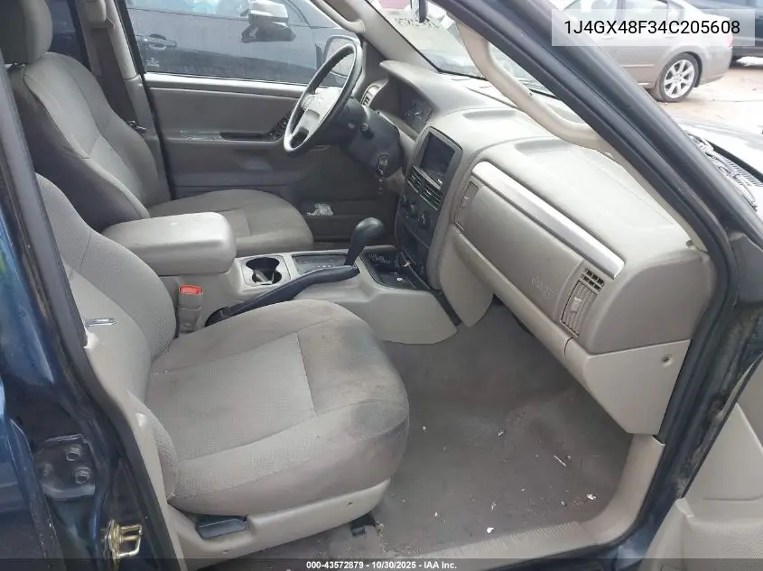 1J4GX48F34C205608 2004 Jeep Grand Cherokee