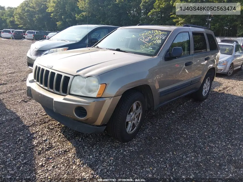2005 Jeep Grand Cherokee Laredo VIN: 1J4GS48K05C563474 Lot: 45677782