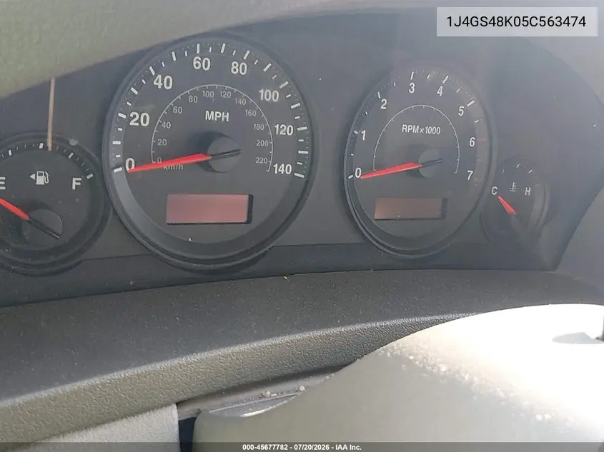 2005 Jeep Grand Cherokee Laredo VIN: 1J4GS48K05C563474 Lot: 45677782
