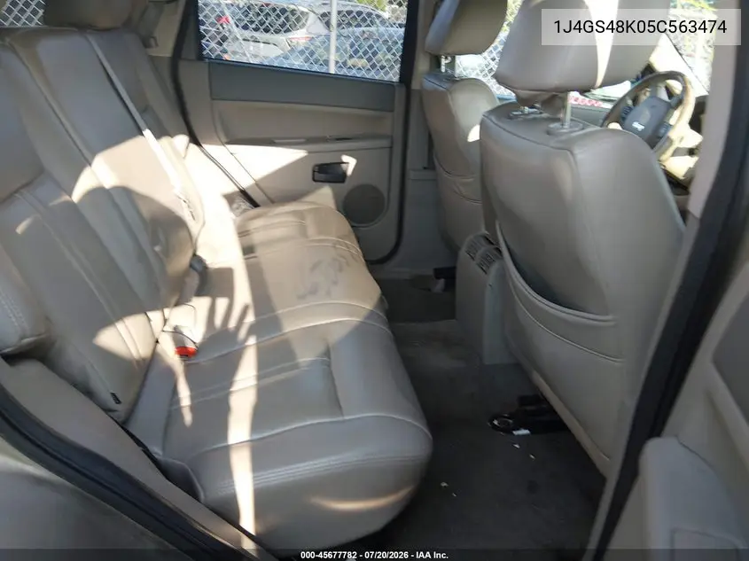2005 Jeep Grand Cherokee Laredo VIN: 1J4GS48K05C563474 Lot: 45677782