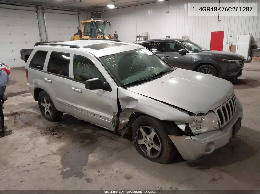 2006 Jeep Grand Cherokee Laredo VIN: 1J4GR48K76C261287 Lot: 44491681