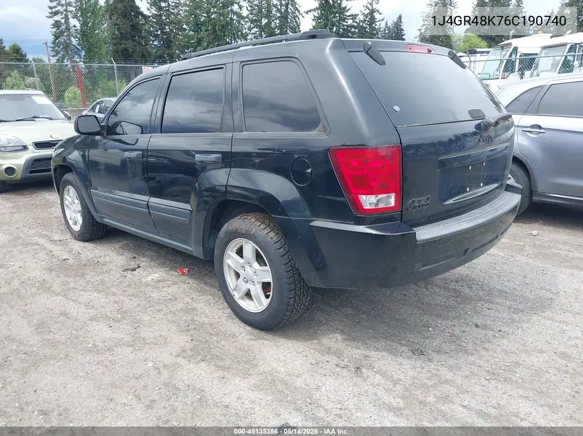 2006 Jeep Grand Cherokee Laredo VIN: 1J4GR48K76C190740 Lot: 45135386