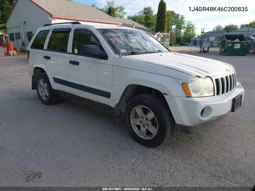 2006 Jeep Grand Cherokee Laredo VIN: 1J4GR48K46C200835 Lot: 45179041