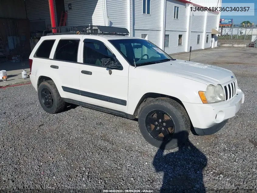 2006 Jeep Grand Cherokee Laredo VIN: 1J4GR48K36C340357 Lot: 45203933