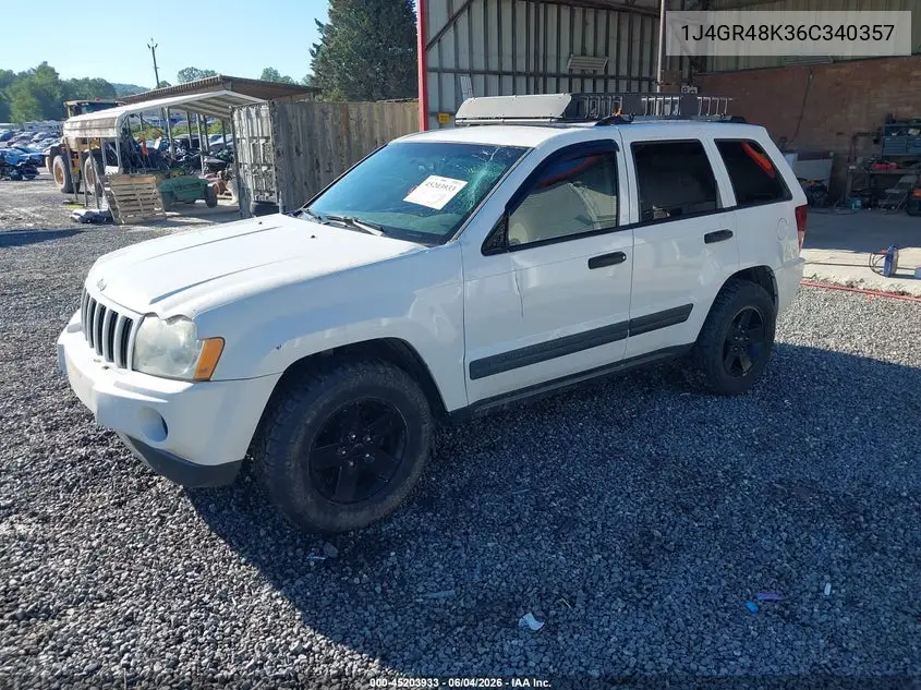 2006 Jeep Grand Cherokee Laredo VIN: 1J4GR48K36C340357 Lot: 45203933