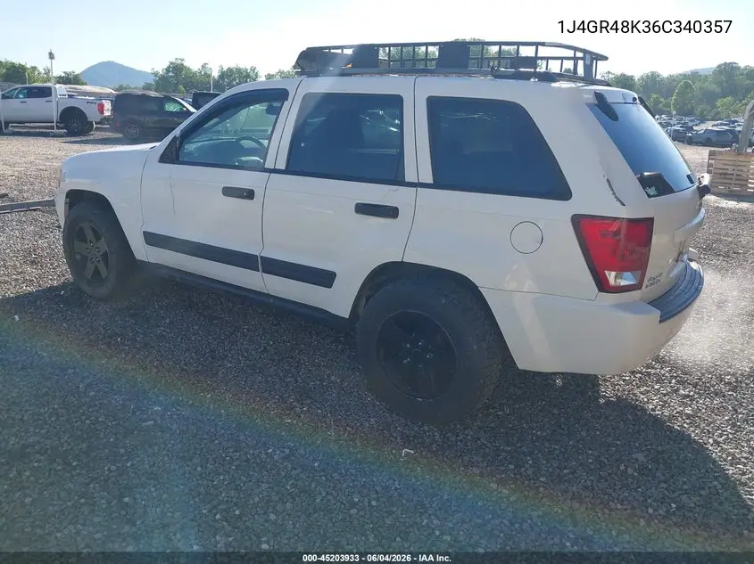 2006 Jeep Grand Cherokee Laredo VIN: 1J4GR48K36C340357 Lot: 45203933