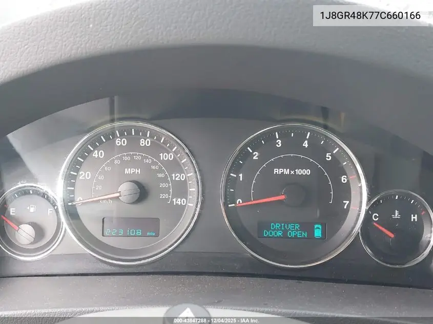 1J8GR48K77C660166 2007 Jeep Grand Cherokee Laredo