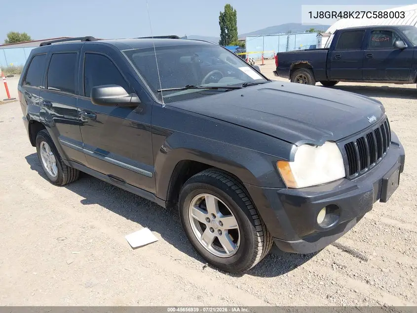 2007 Jeep Grand Cherokee Laredo VIN: 1J8GR48K27C588003 Lot: 45656939