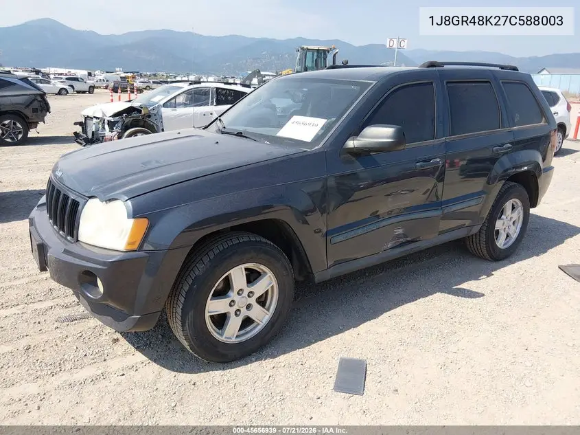 2007 Jeep Grand Cherokee Laredo VIN: 1J8GR48K27C588003 Lot: 45656939