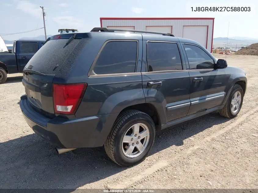 2007 Jeep Grand Cherokee Laredo VIN: 1J8GR48K27C588003 Lot: 45656939