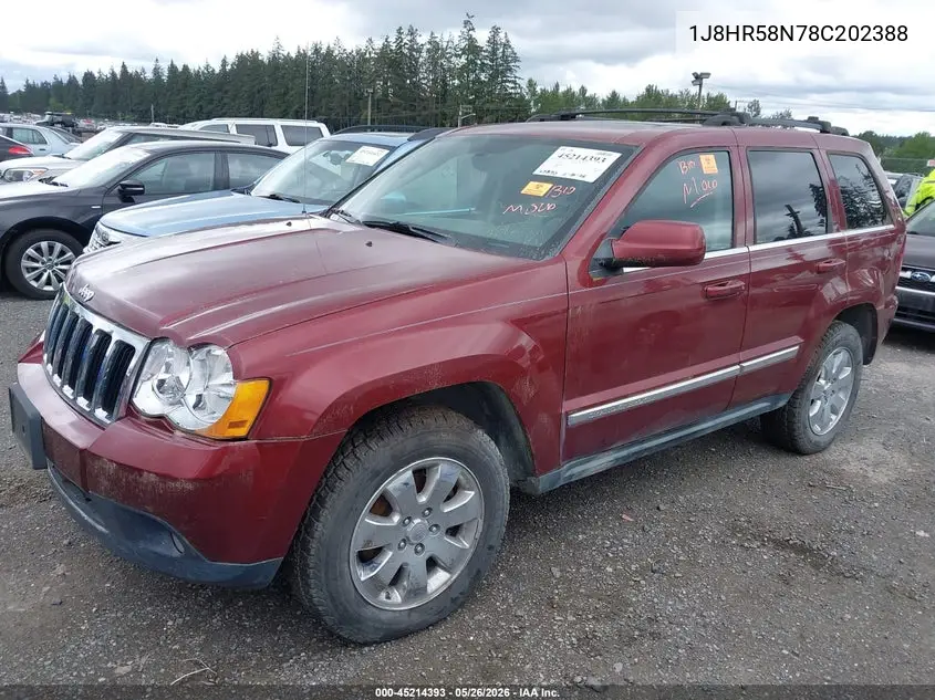 2008 Jeep Grand Cherokee Limited VIN: 1J8HR58N78C202388 Lot: 45214393