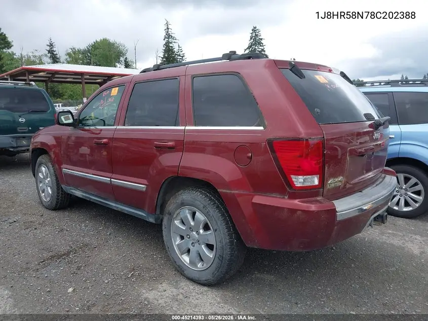 2008 Jeep Grand Cherokee Limited VIN: 1J8HR58N78C202388 Lot: 45214393