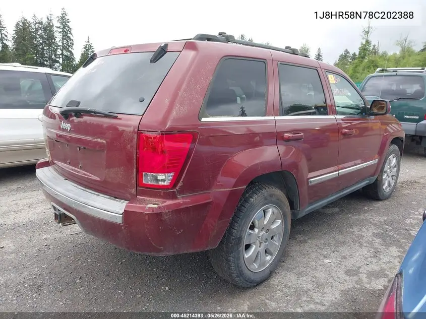 2008 Jeep Grand Cherokee Limited VIN: 1J8HR58N78C202388 Lot: 45214393